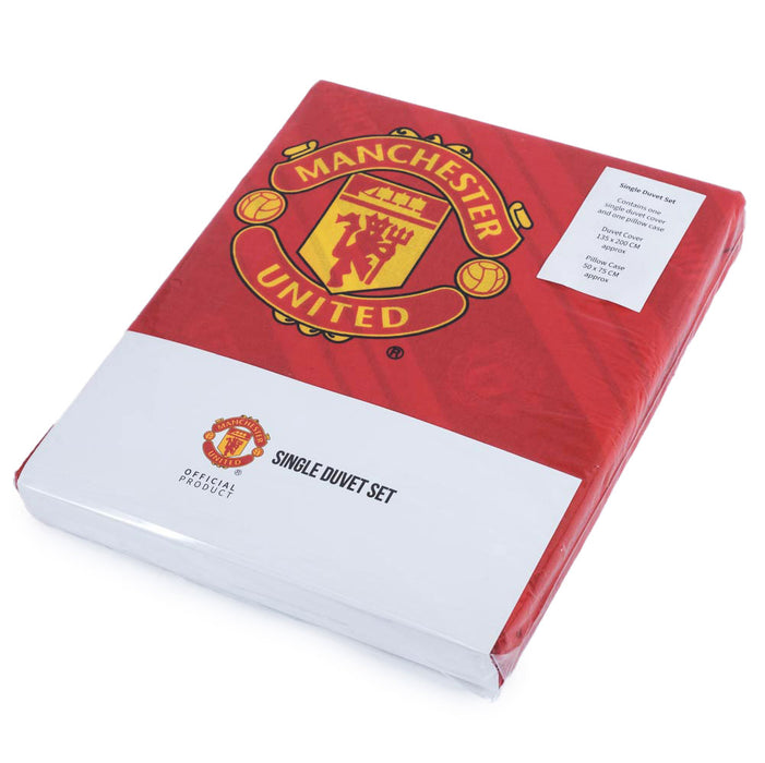 Manchester United Core Stripe Single Duvet Set