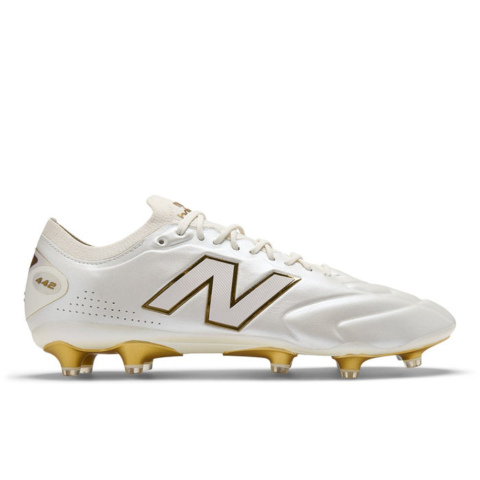 New Balance 442 V3 Elite Knit D FG Football Boots (Sea Salt Multi/Gold Metallic)
