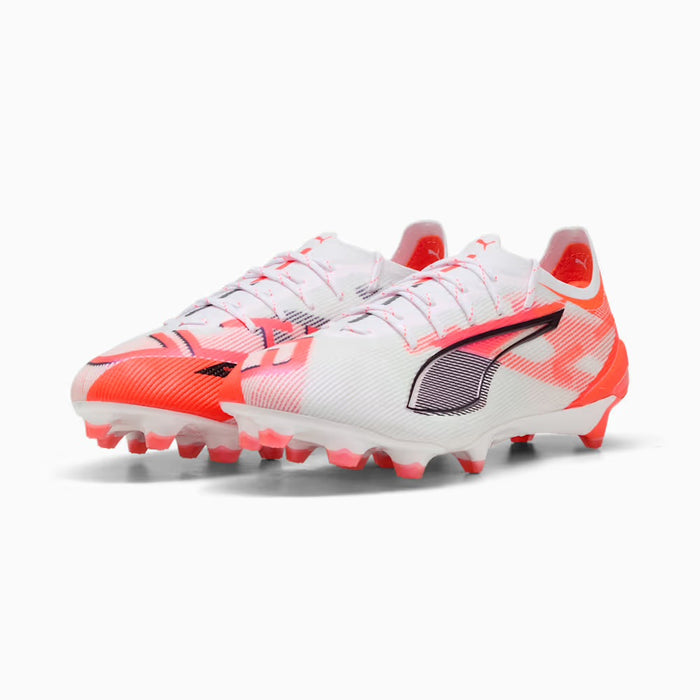 Puma Ultra 5 Ultimate FG Football Boots (White/Black/Glowing Red)