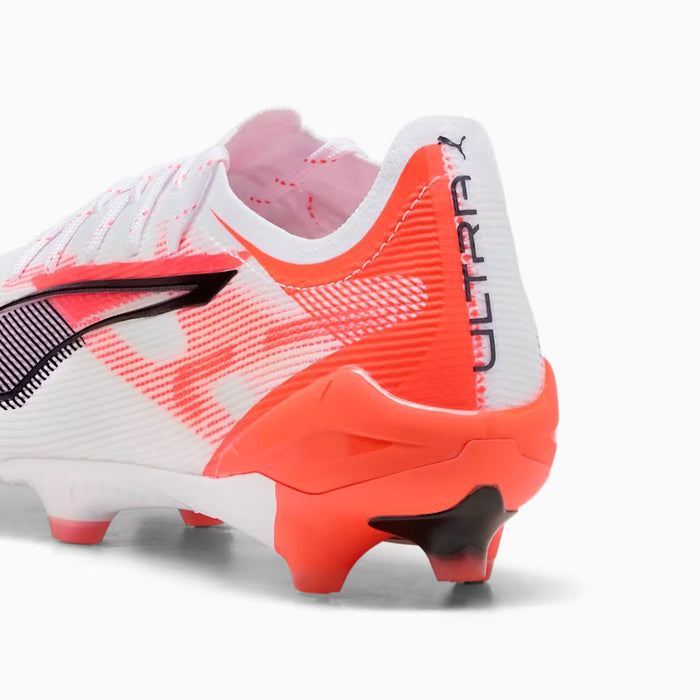 Puma Ultra 5 Ultimate FG Football Boots (White/Black/Glowing Red)