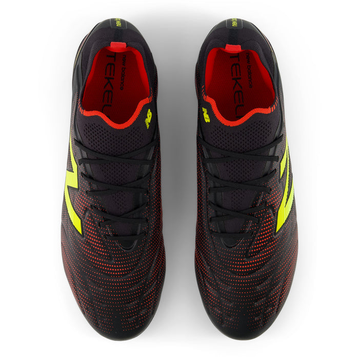 New Balance Tekela Elite V5 MG Football Boots (Black/Punch Yellow/Fire Cracker)