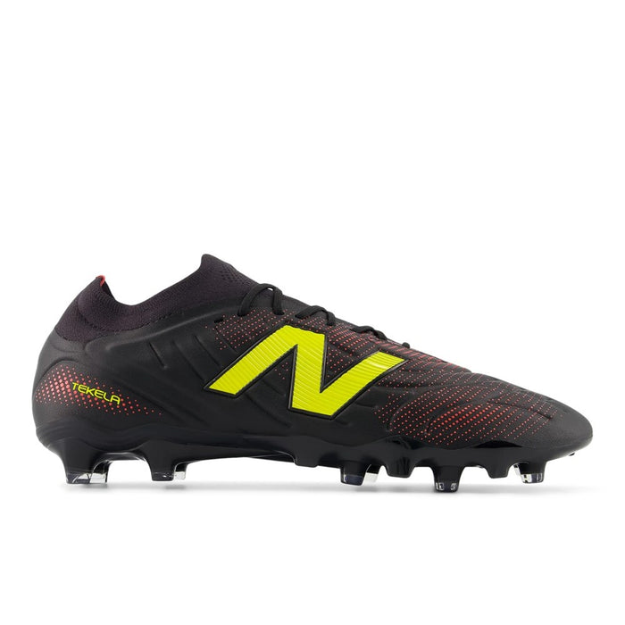 New Balance Tekela Pro V5 2E FG Football Boots (Black/Punch Yellow/Fire Cracker)