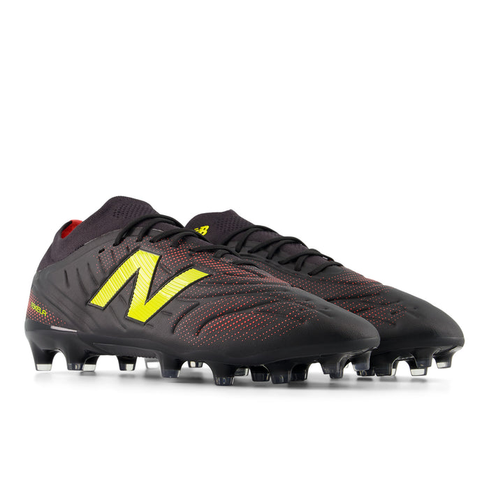 New Balance Tekela Pro V5 2E FG Football Boots (Black/Punch Yellow/Fire Cracker)