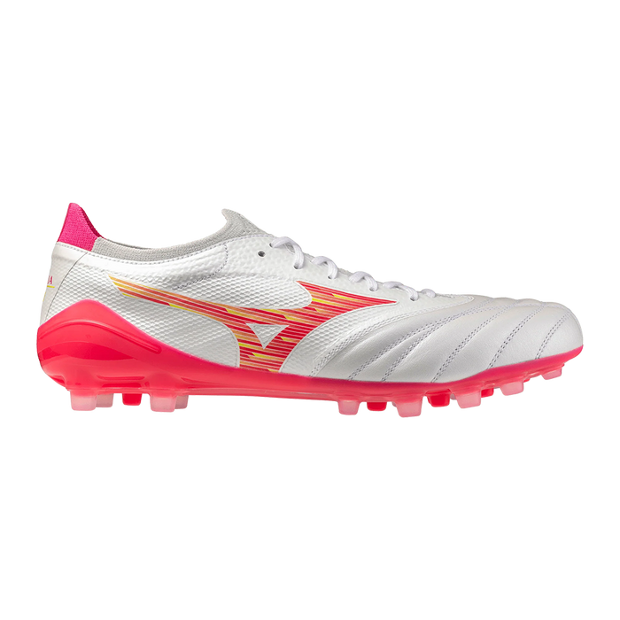 Mizuno Morelia Neo IV Beta Elite AG Football Boots (White/Pink Tetra/Fuchsia Purple)