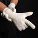Goalkeeper wearing The One Glove OG1 Vision in Whiteout, backhand with the embossed OG logo