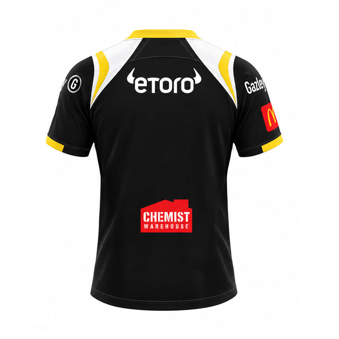Wellington Phoenix 2026/27 A-League home jersey, black, back view with sponsor logos