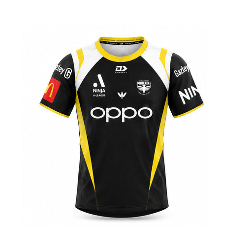 Wellington Phoenix A-League Women 2026/27 home jersey, black, front view