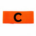 Senior football captain's armband in fluro orange