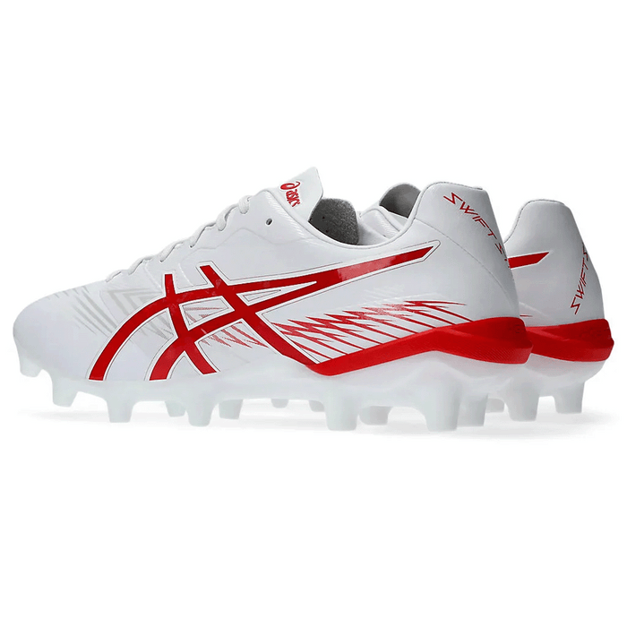 Asics Swift Strike FG Football Boots (White/Fiery Red)