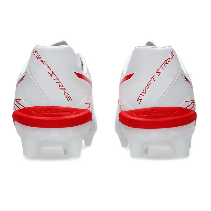 Asics Swift Strike FG Football Boots (White/Fiery Red)