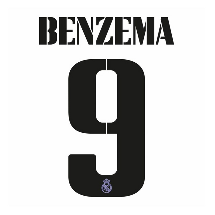 Real Madrid Home Print 22/23 (Adult) - BENZEMA 9
