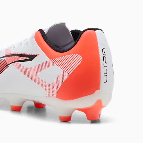 Puma Ultra 5 Play FG/AG Women's Football Boots (White/Black/Glowing Red)