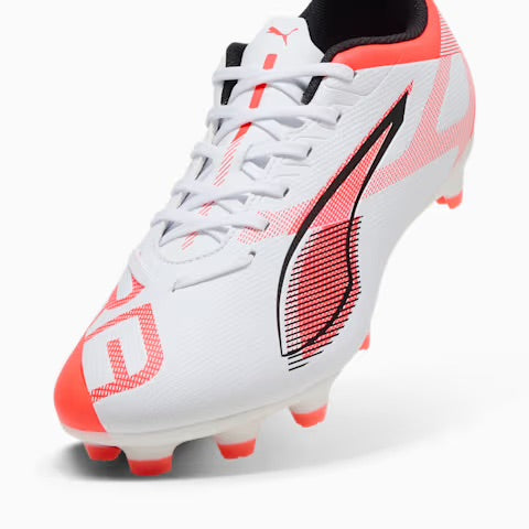 Puma Ultra 5 Play FG/AG Women's Football Boots (White/Black/Glowing Red)