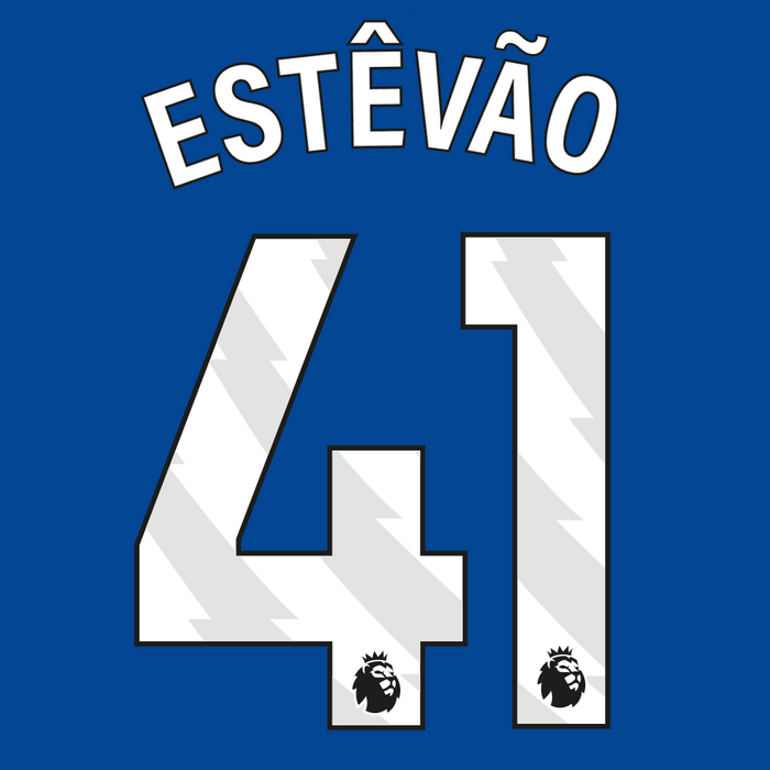 Premier League Print White (Adult) - ESTEVAO 41