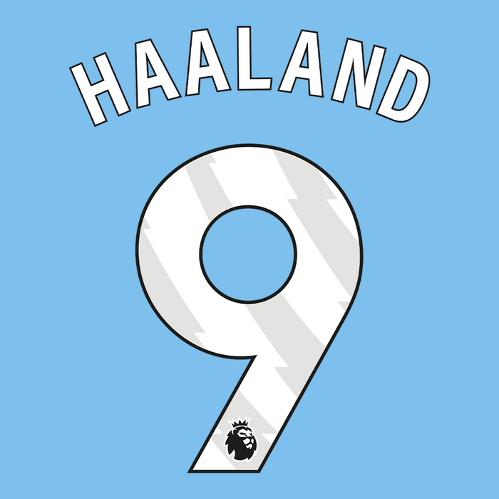 Premier League Print White (Adult) - HAALAND 9