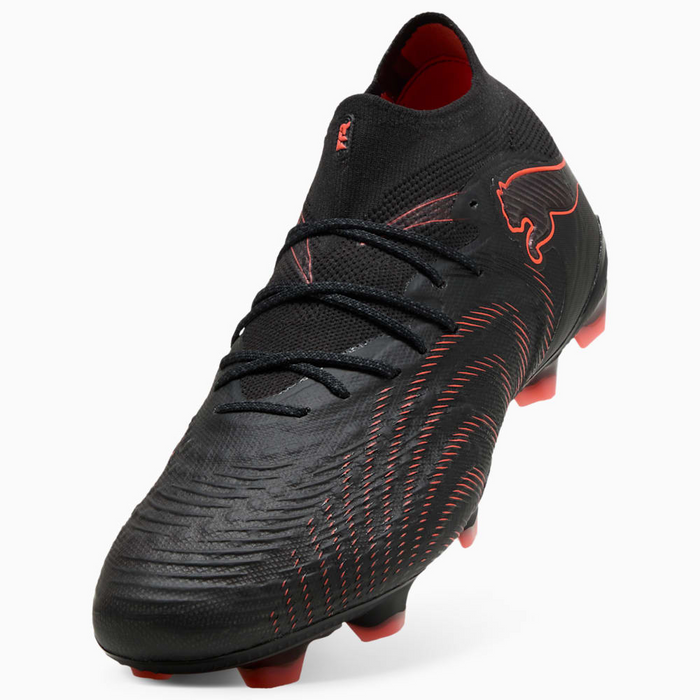 Puma Future 9 Ultimate FG Football Boots (Black/Glowing Red/Strong Gray)