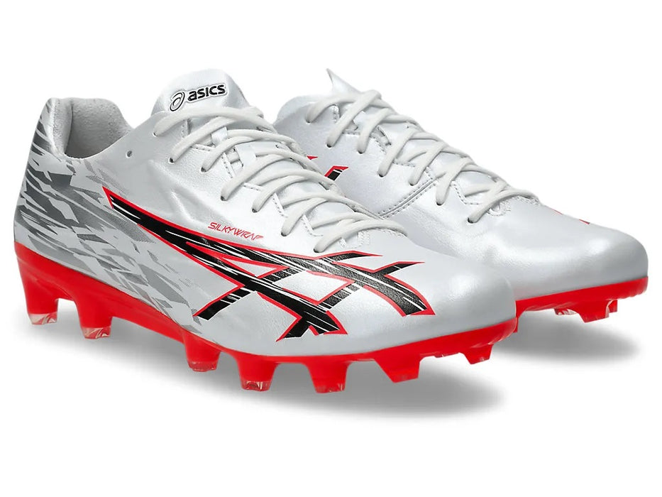 Asics Jetray Pro FG football boot in silver and red