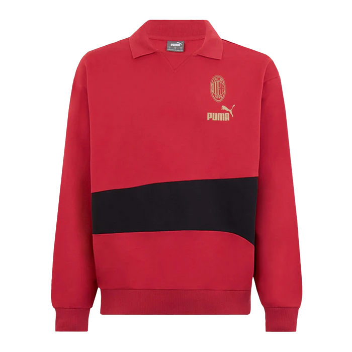 AC Milan Culture+ Sweat Drill Top (Club Red)