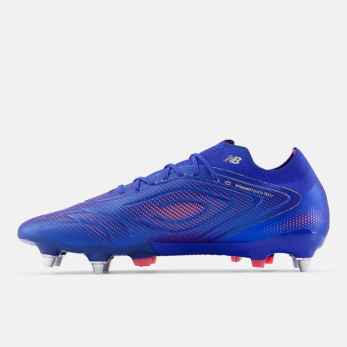 New Balance Tekela Elite v5 Low Laced SG Football Boots (Blue Gemstone / Energy Red / Silver)