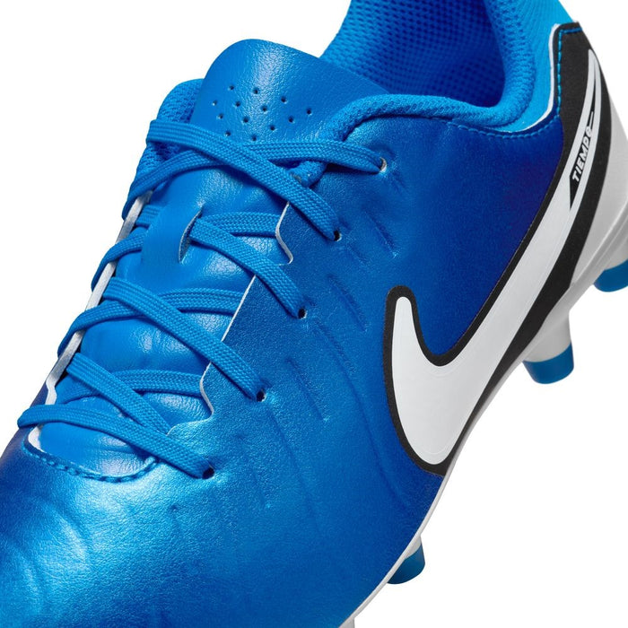 Nike Tiempo Legend 10 Academy FG/MG Jnr Football Boots (Blue/White)