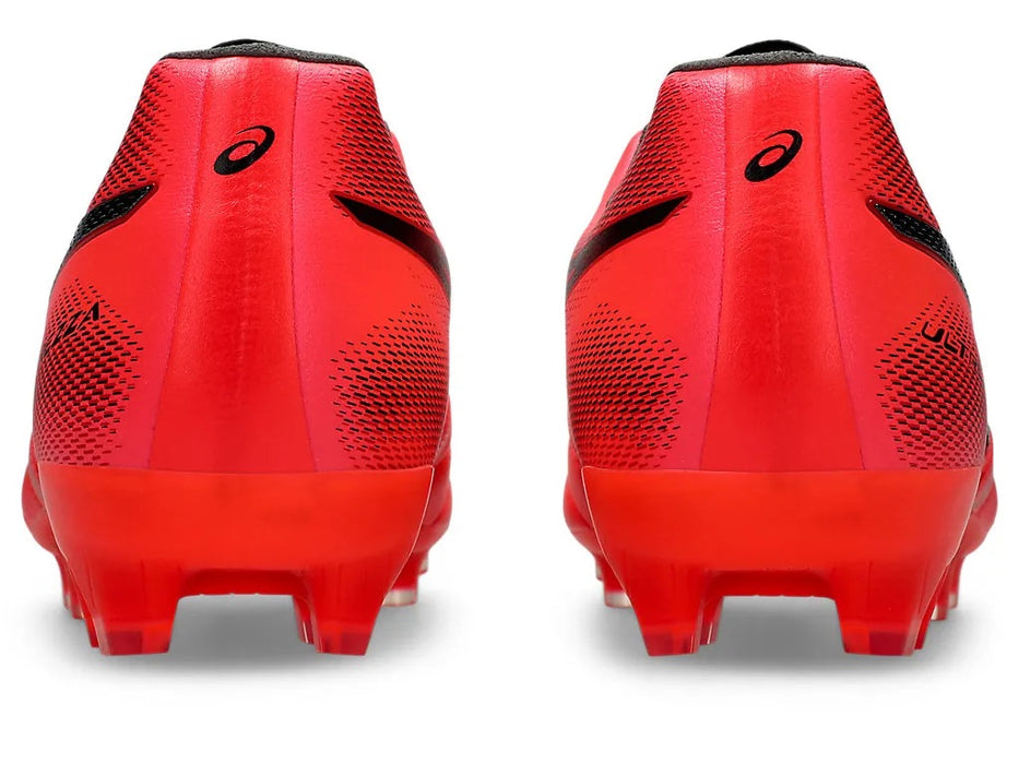 Asics Ultrezza 4 FG football boot in flash red and black