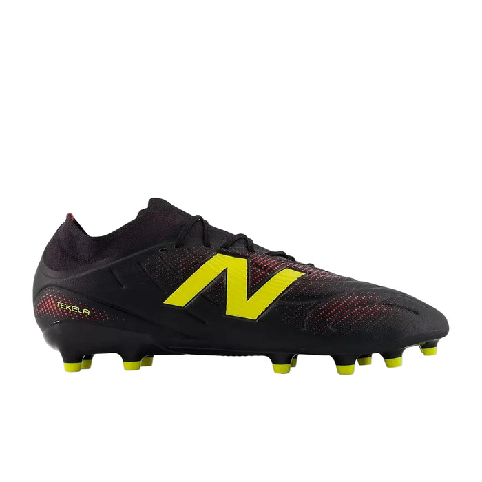 New Balance Tekela Team Low V5 2E MG Football Boots (Black/Punch Yellow/Fire Cracker)