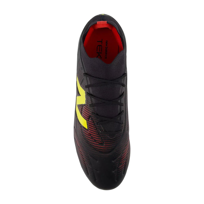 New Balance Tekela Team Low V5 2E MG Football Boots (Black/Punch Yellow/Fire Cracker)