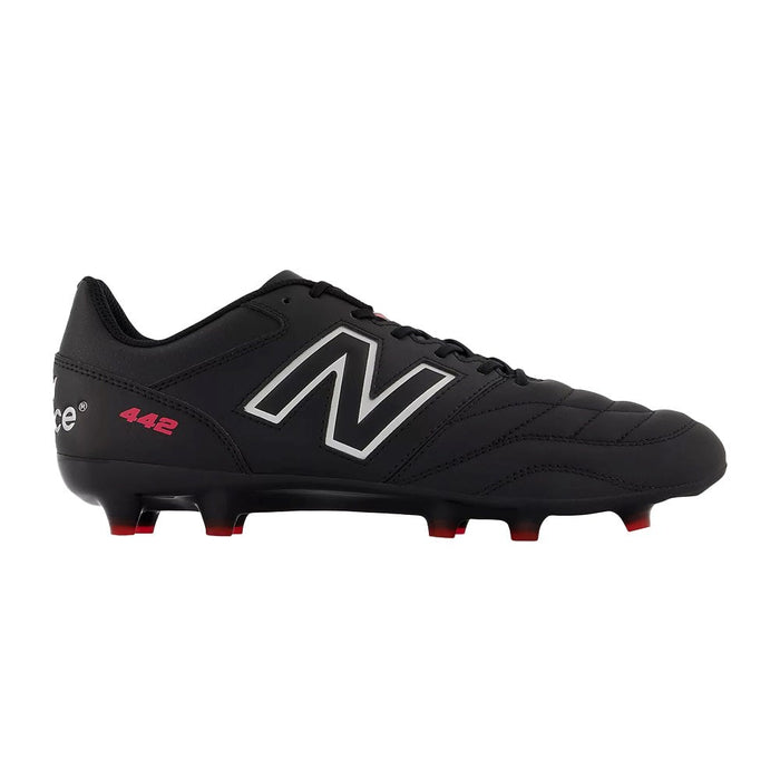 New Balance 442 V2 Team FG D Football Boots (Black/White/Red)