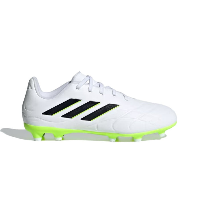 Adidas Copa Pure II.3 FG Jnr Football Boots (White/Black/Lucid Lemon)