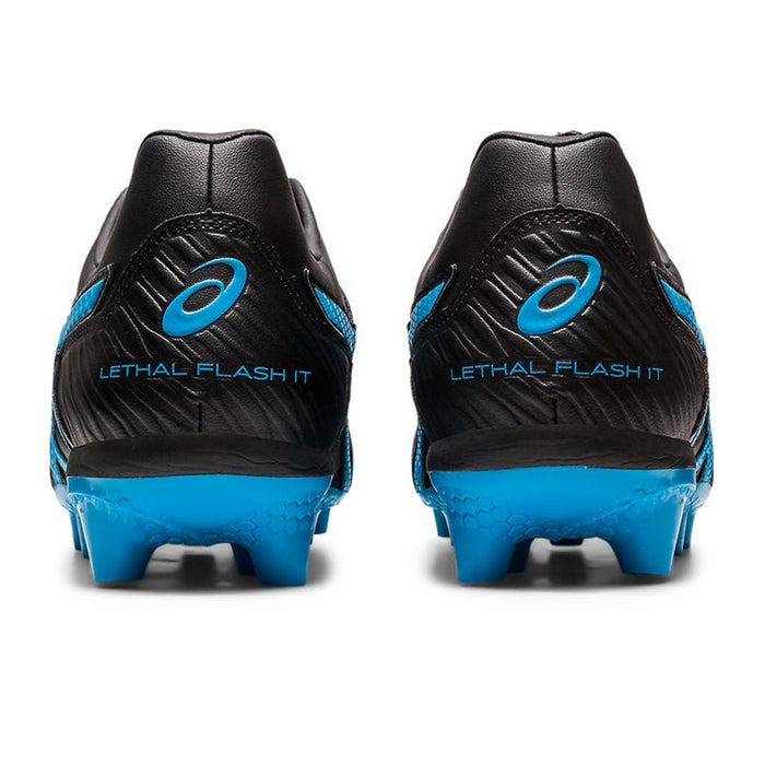 Asics Lethal Flash IT 2 FG Football Boots (Black/Blue)