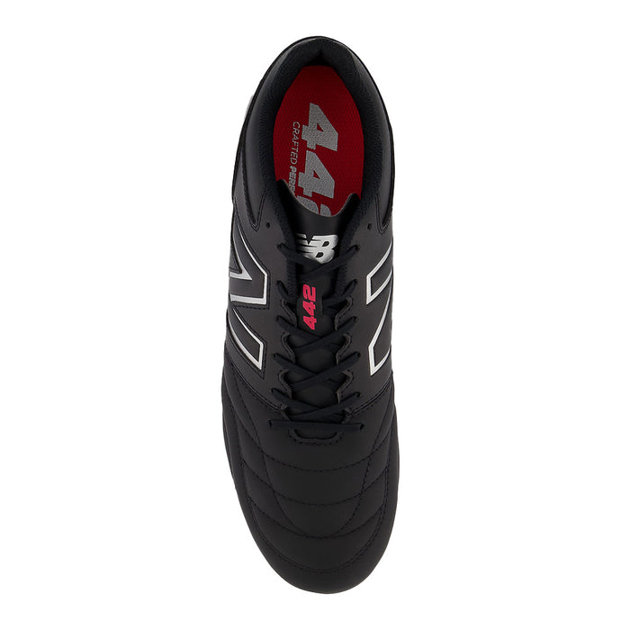 New Balance 442 V2 Team FG 2E Football Boots (Black/White/Red)